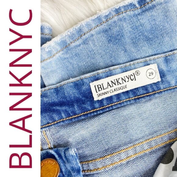 BLANKNYC Skinny Classique Distressed Busted Knee Jeans, Size 29 - Picture 9 of 10